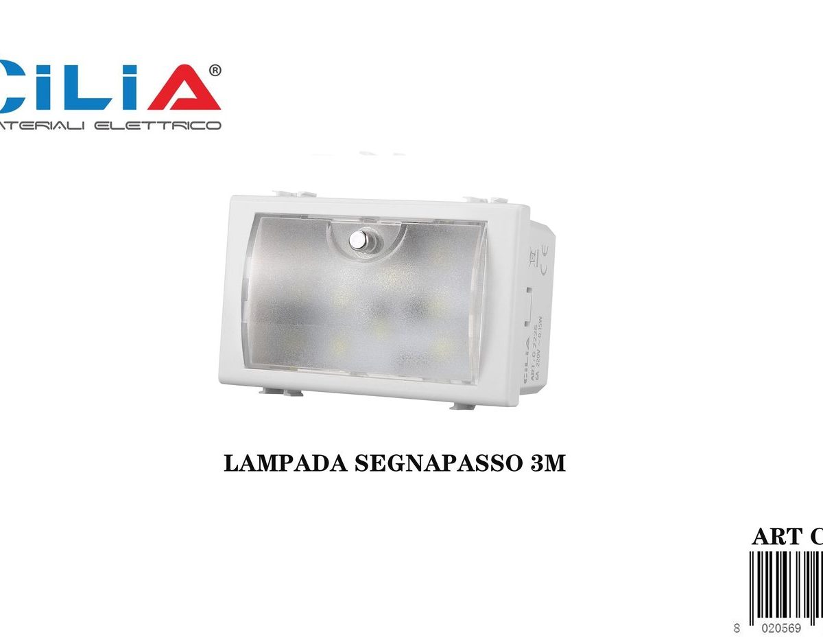 Lampada segnapasso 3 moduli - Serie Cloud CILIA, codice C2224