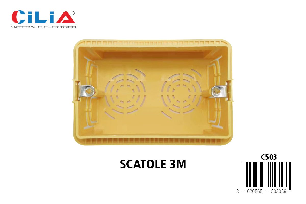 Scatola da incasso 3 moduli CILIA, codice C503