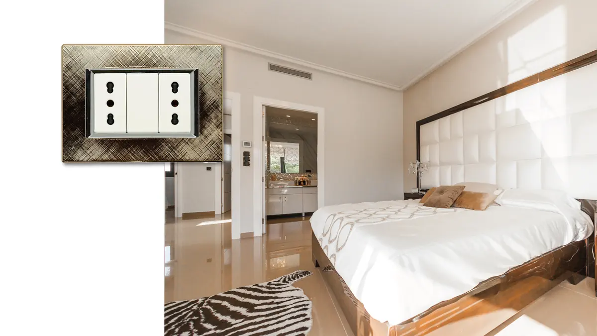 Placca CILIA chiara in una camera da letto